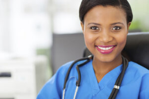 a nurse smiles