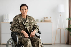 Veteran in wheelchair thinks about home health care